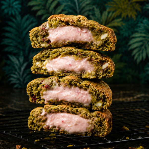 Matcha Strawberry Cream Cookie