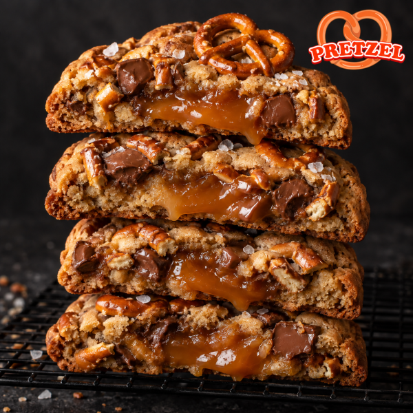 Salted Pretzel Caramel Cookie
