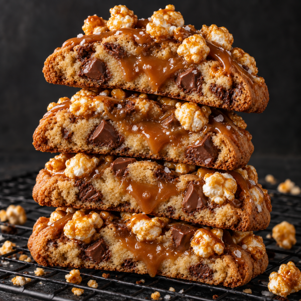 Salted Popcorn Caramel Cookie